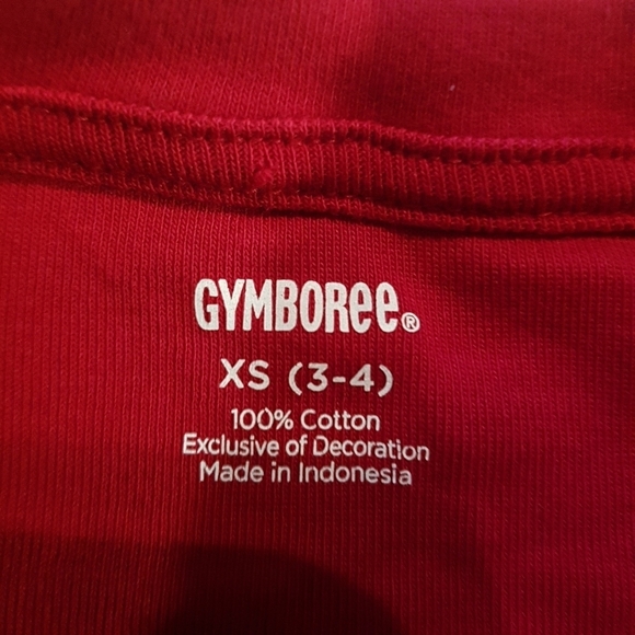 Gymboree boys size xs or 3-4 long sleeved red shirt - Picture 2 of 5
